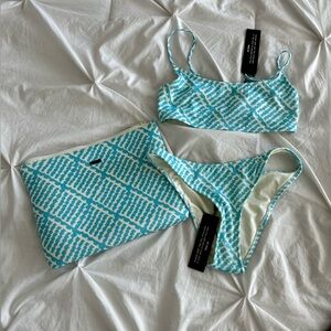 Triangl MICA-EYLA Medium Blue/White Swimsuit